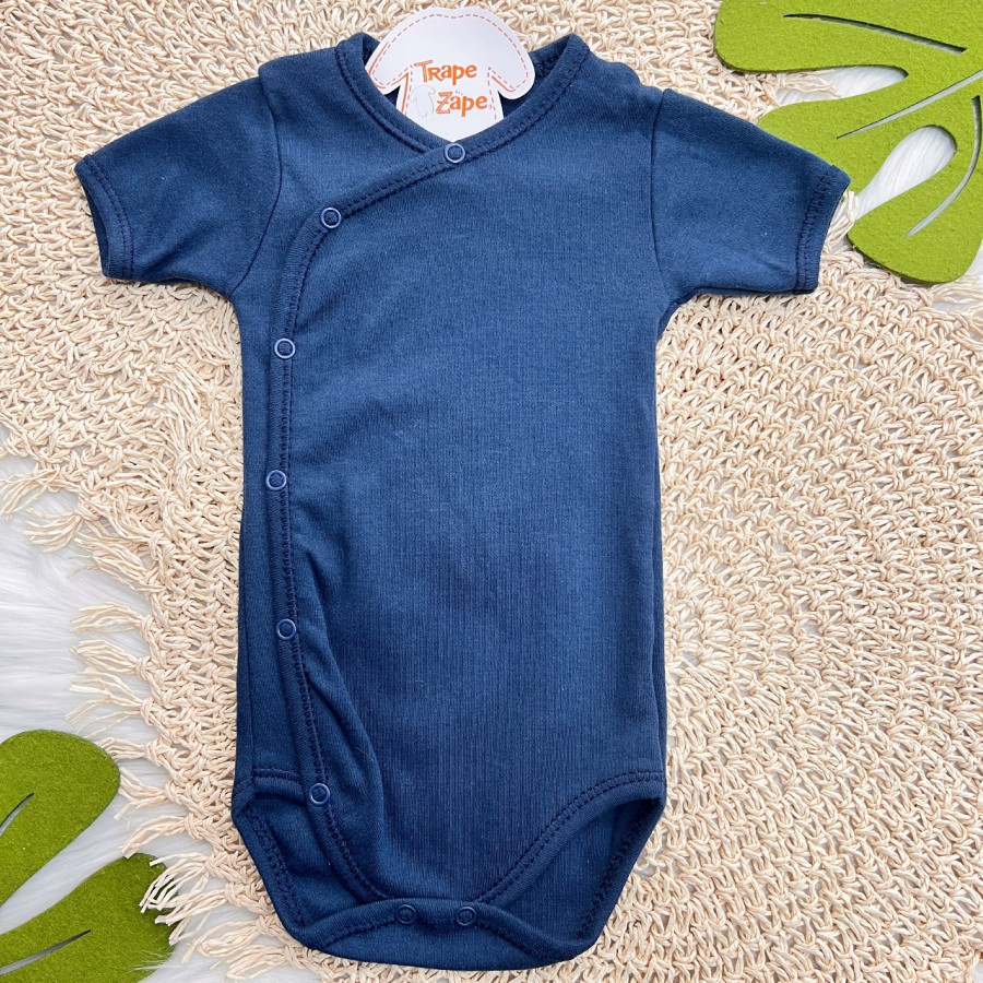 Body kimono M/c liso marinho